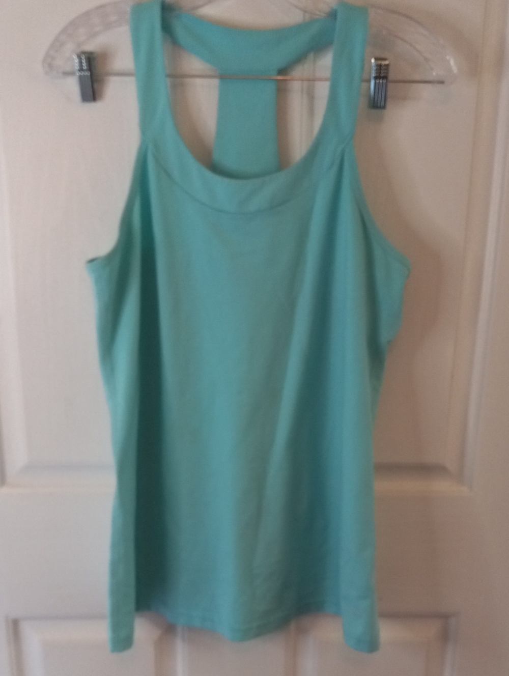 Gap Fit sky-blue sports T-Back tank top women's size L